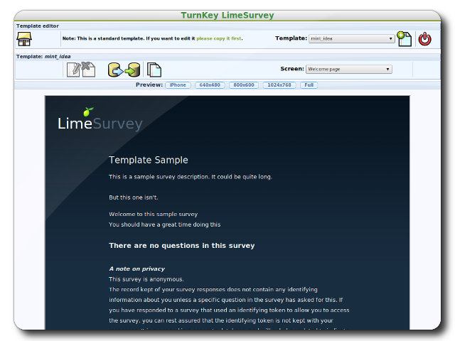 Limesurvey Template Sample Turnkey Gnu Linux - limesurvey template sample